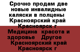 Срочно продам две новые инвалидные каляски в полцены - Красноярский край, Красноярск г. Медицина, красота и здоровье » Другое   . Красноярский край,Красноярск г.